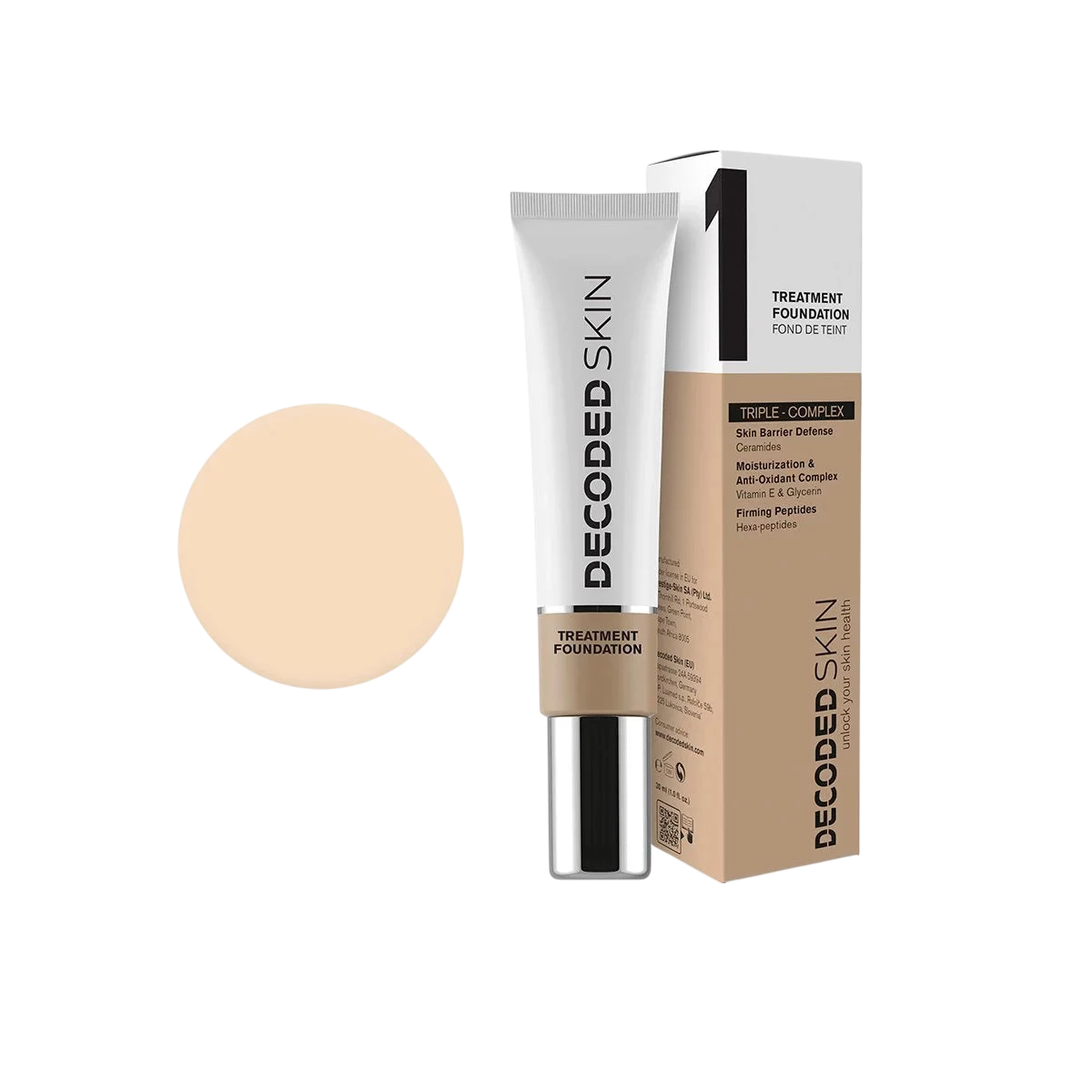 Decoded Skin Foundation - Shade 1 Ivory to Light