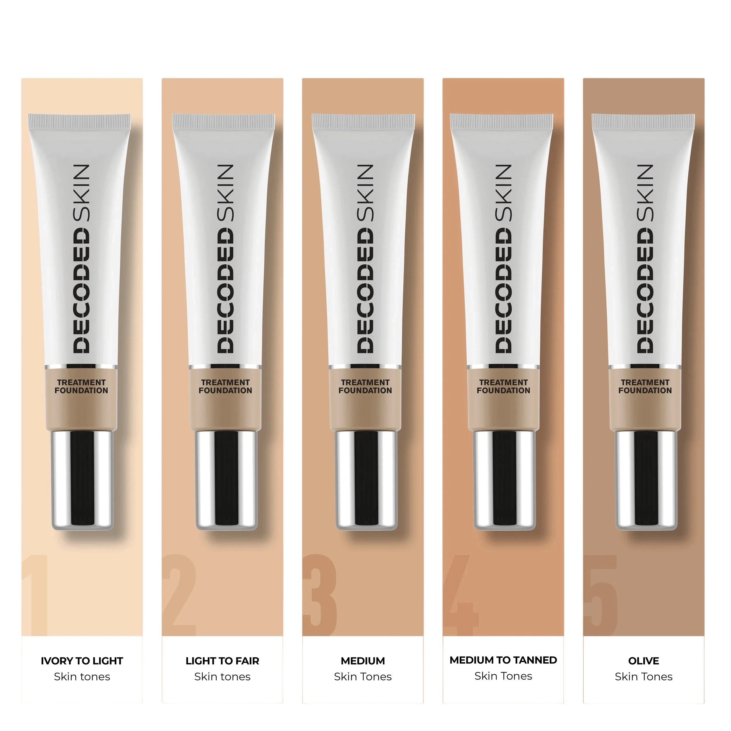 Decoded Skin Foundation - All 5 Shades